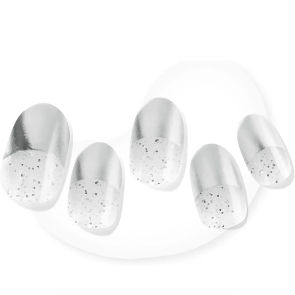 2 Dashing Diva Glaze Holiday Christmas Nail Strips- Silver Bells Yuletide Magic - Picture 9 of 11